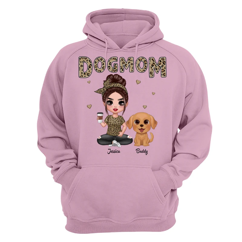 Leopard Dog Mom Watercolor Cute Dogs Personalized Shirt - Image 15