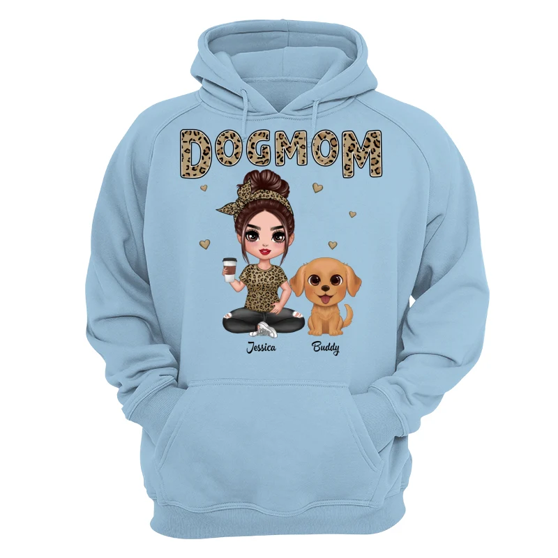 Leopard Dog Mom Watercolor Cute Dogs Personalized Shirt - Image 16