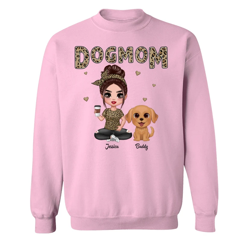 Leopard Dog Mom Watercolor Cute Dogs Personalized Shirt - Image 19