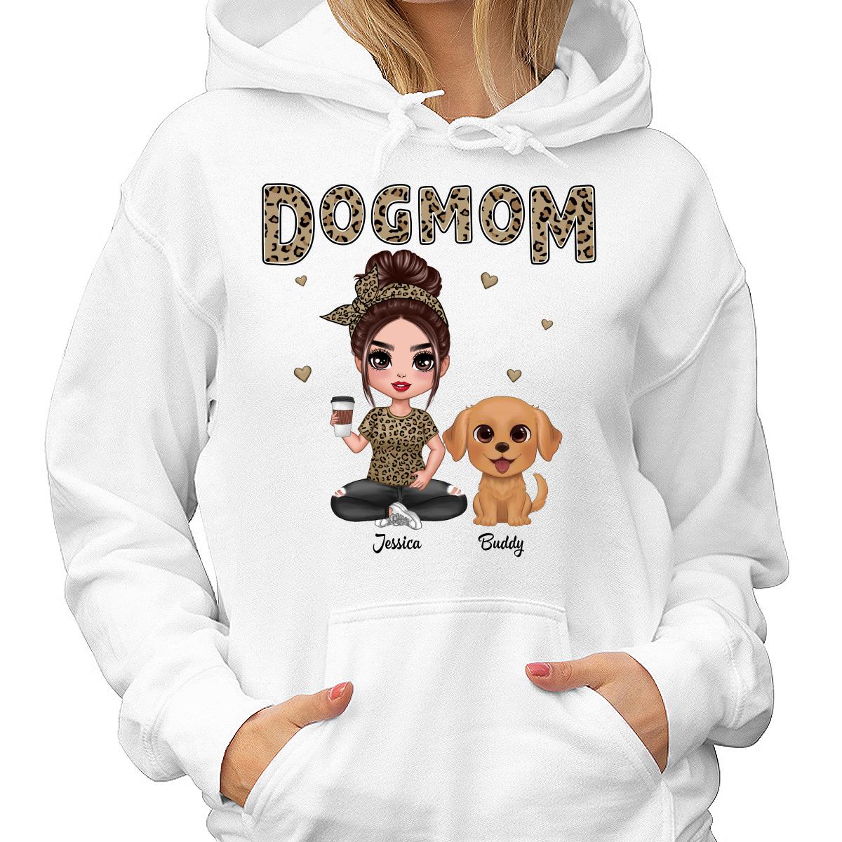 Leopard Dog Mom Watercolor Cute Dogs Personalized Shirt - Image 4