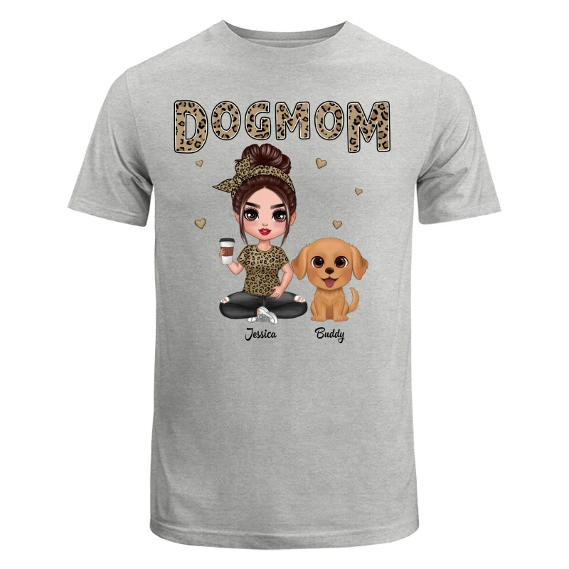 Leopard Dog Mom Watercolor Cute Dogs Personalized Shirt - Image 6