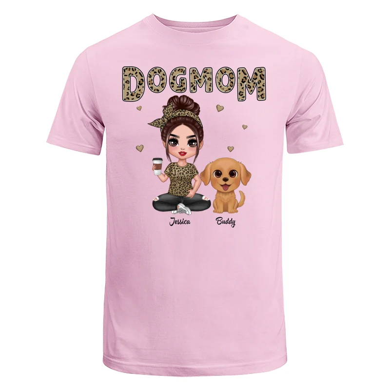 Leopard Dog Mom Watercolor Cute Dogs Personalized Shirt - Image 7