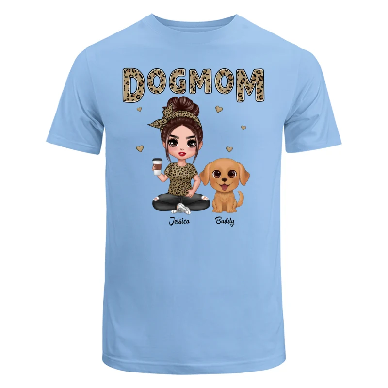 Leopard Dog Mom Watercolor Cute Dogs Personalized Shirt - Image 8