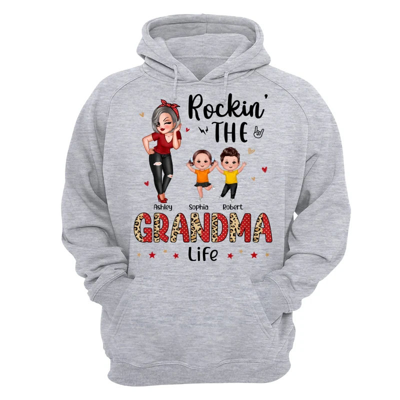 Leopard Polka Dot Grandma Grandkids Personalized Shirt - Image 14