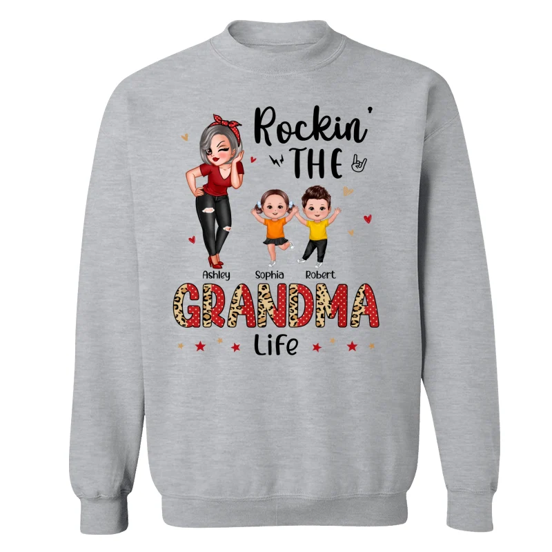 Leopard Polka Dot Grandma Grandkids Personalized Shirt - Image 18
