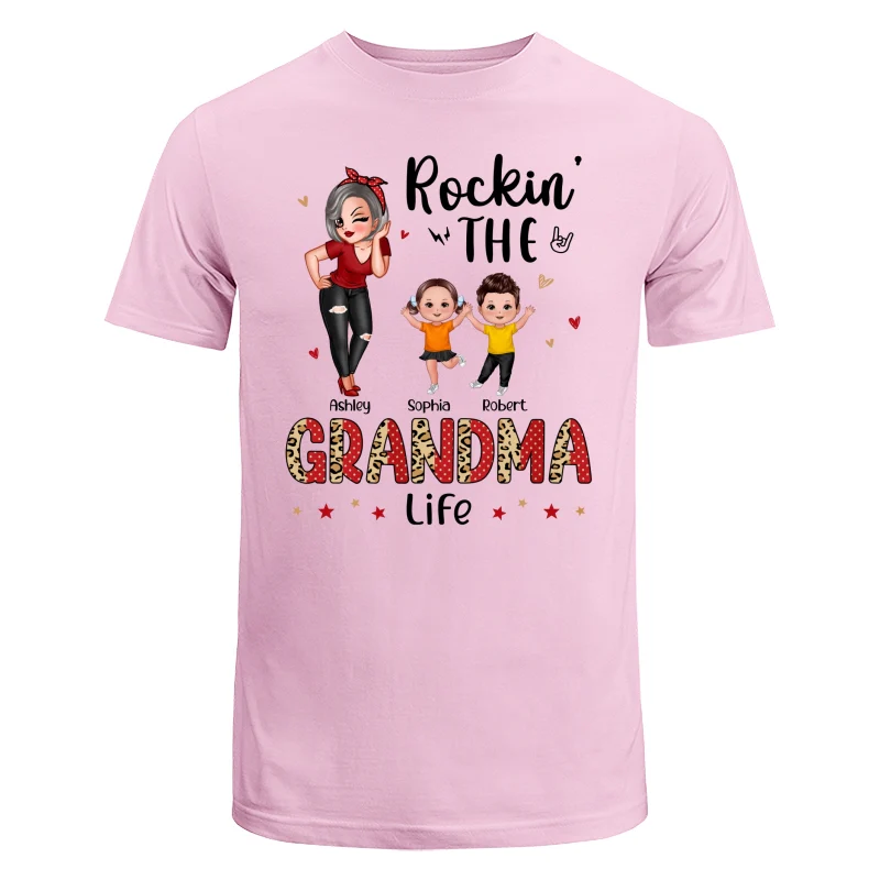 Leopard Polka Dot Grandma Grandkids Personalized Shirt - Image 7
