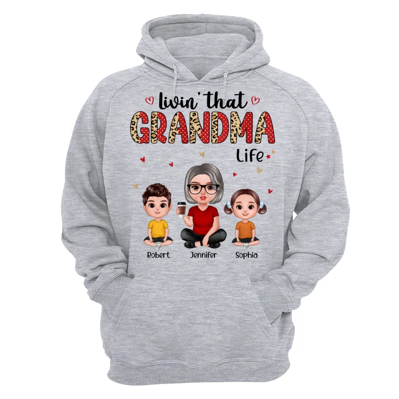 Leopard Polka Dot Realistic Grandma Grandkids Personalized Shirt - Image 14