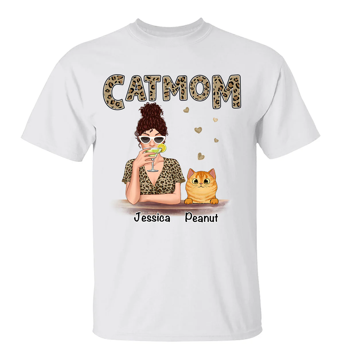 Leopard Shirt Cat Mom Fluffy Cats Personalized Shirt