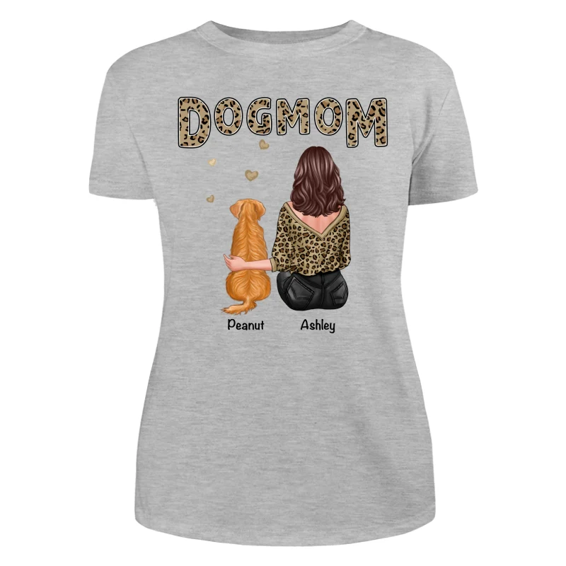 Leopard Shirt Dog Mom Back View Personalized Shirt - Image 10