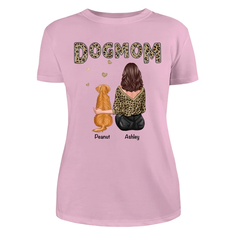 Leopard Shirt Dog Mom Back View Personalized Shirt - Image 11