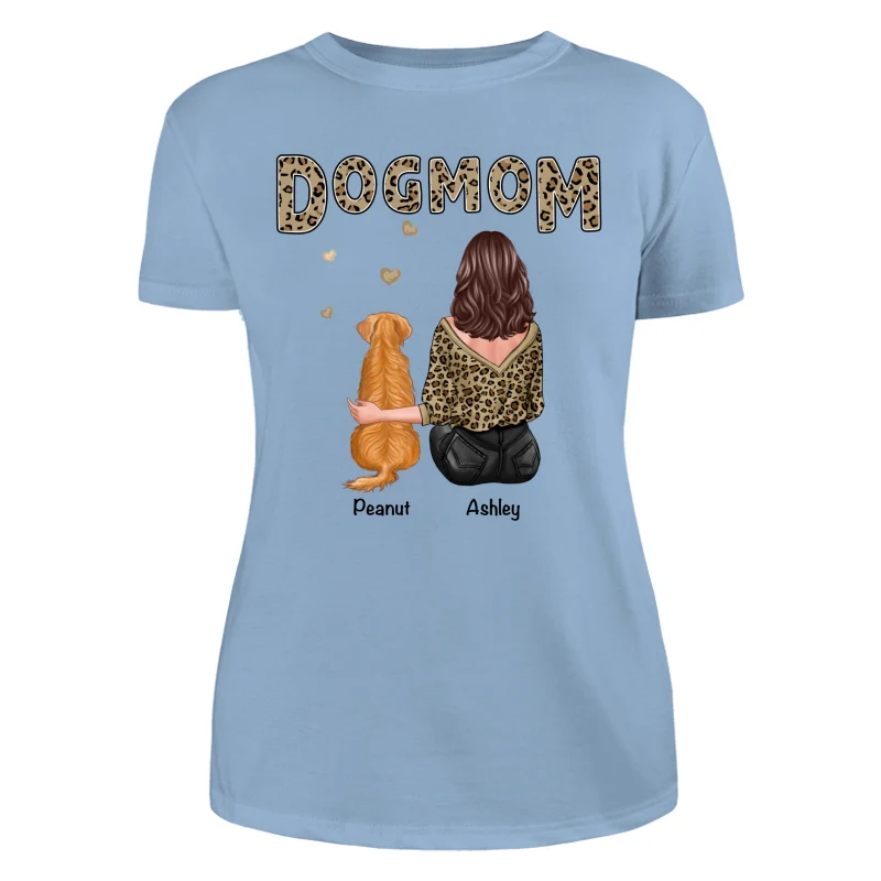 Leopard Shirt Dog Mom Back View Personalized Shirt - Image 12