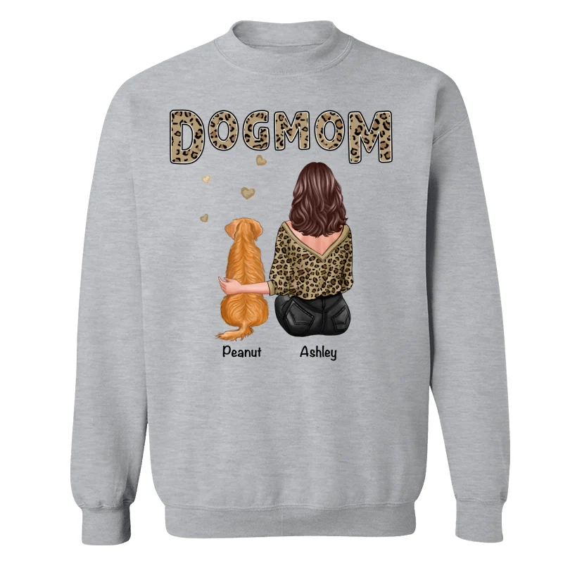 Leopard Shirt Dog Mom Back View Personalized Shirt - Image 18