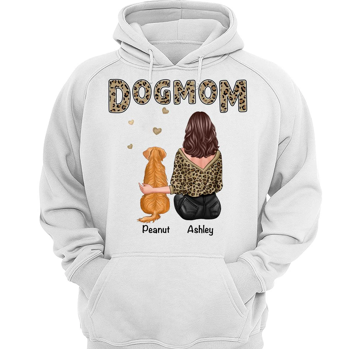 Leopard Shirt Dog Mom Back View Personalized Shirt - Image 3