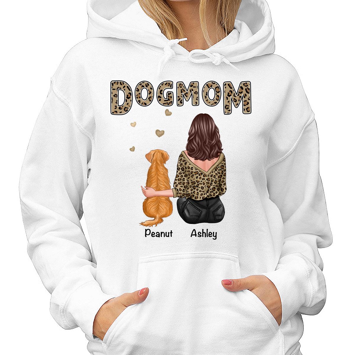 Leopard Shirt Dog Mom Back View Personalized Shirt - Image 4