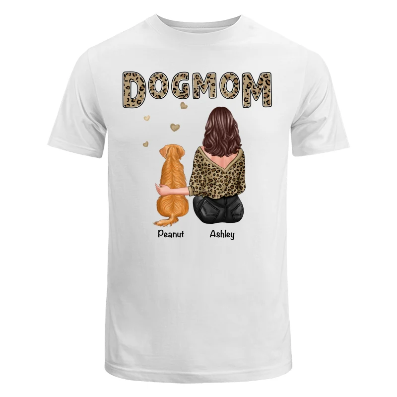 Leopard Shirt Dog Mom Back View Personalized Shirt - Image 5