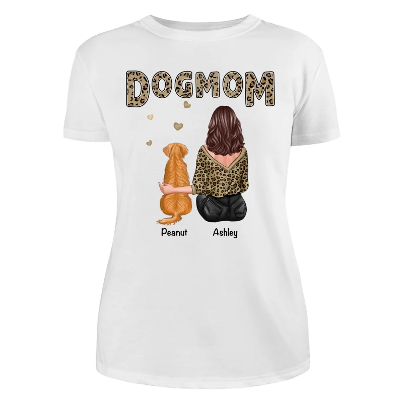 Leopard Shirt Dog Mom Back View Personalized Shirt - Image 9