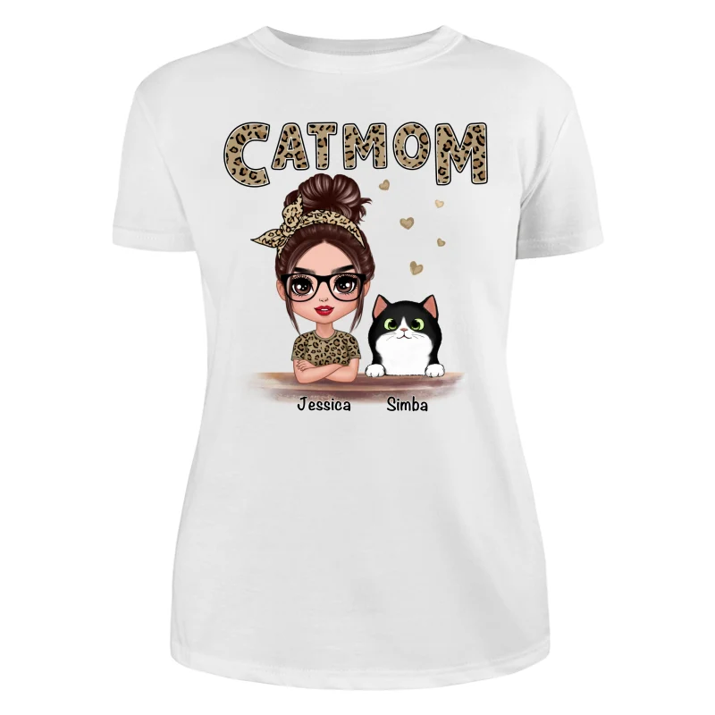 Leopard Shirt Doll Cat Mom Personalized Shirt - Image 9