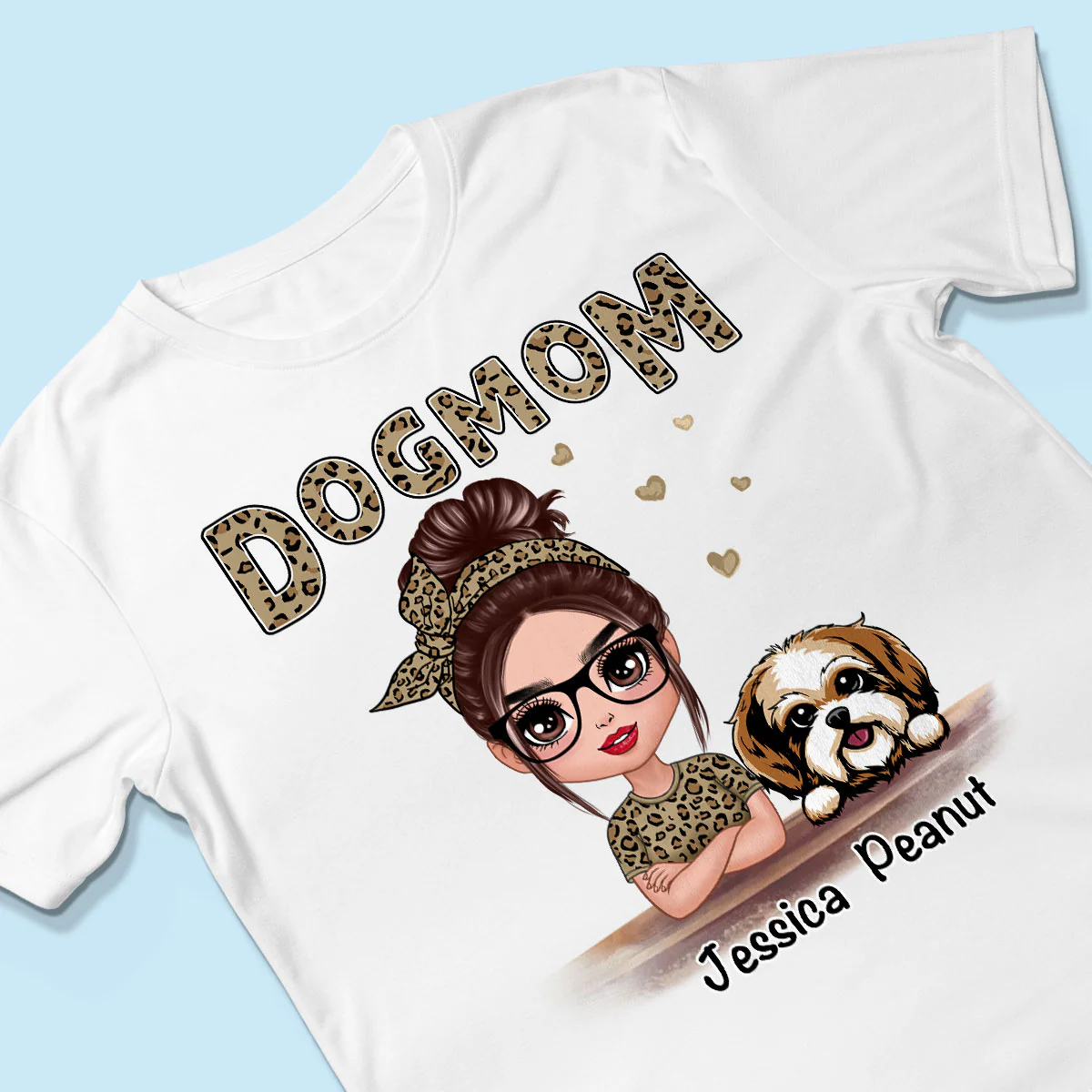 Leopard Shirt Doll Dog Mom - Personalized Shirt - Image 5