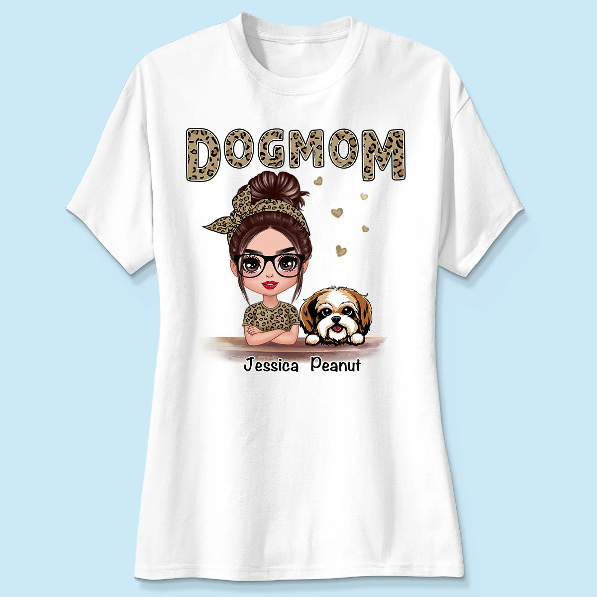 Leopard Shirt Doll Dog Mom - Personalized Shirt - Image 6