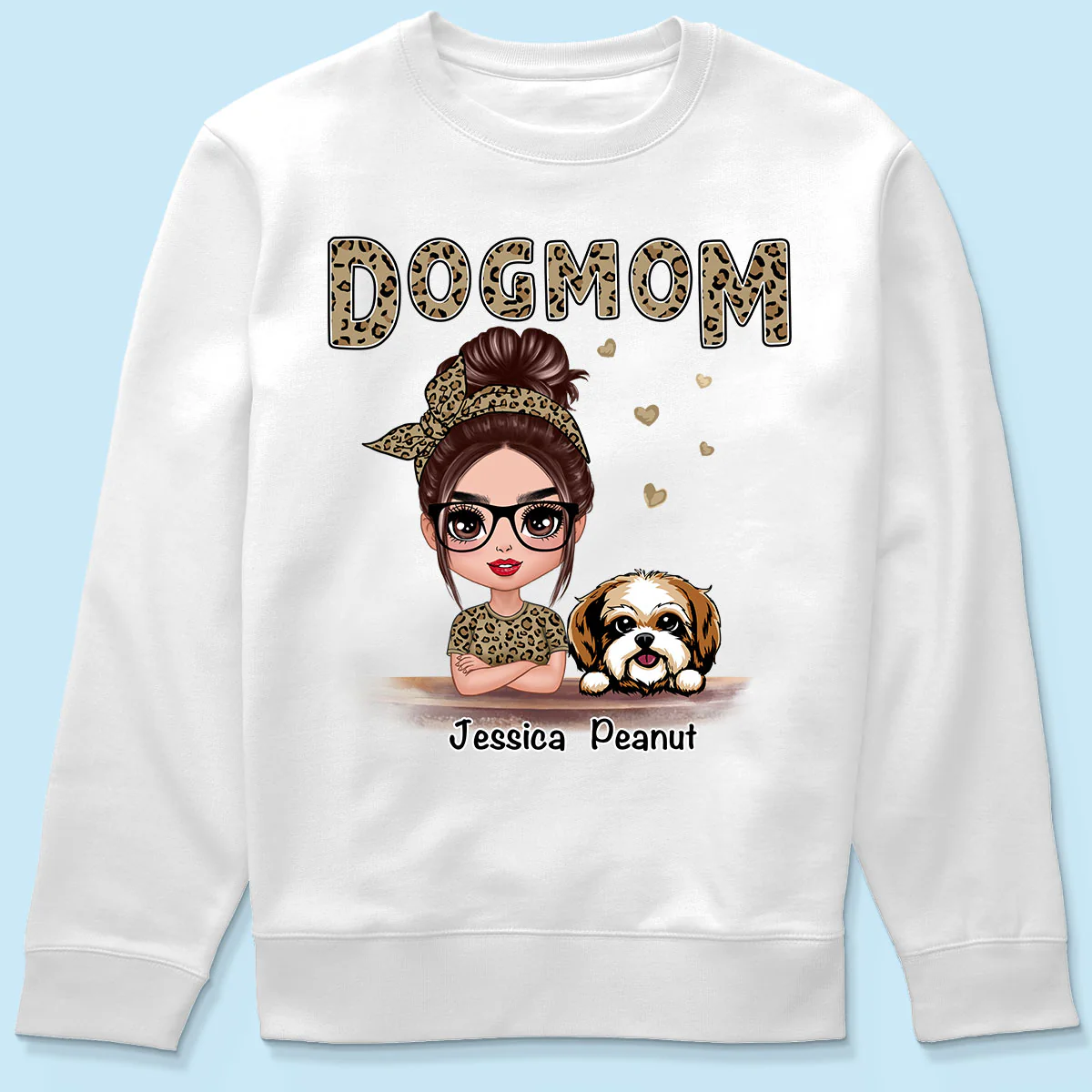 Leopard Shirt Doll Dog Mom - Personalized Shirt - Image 8