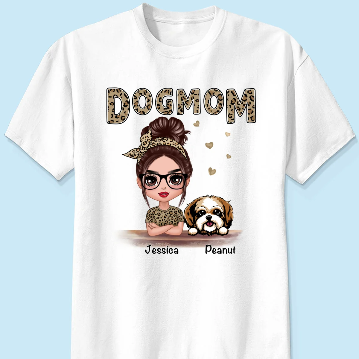 Leopard Shirt Doll Dog Mom - Personalized Shirt - Image 9