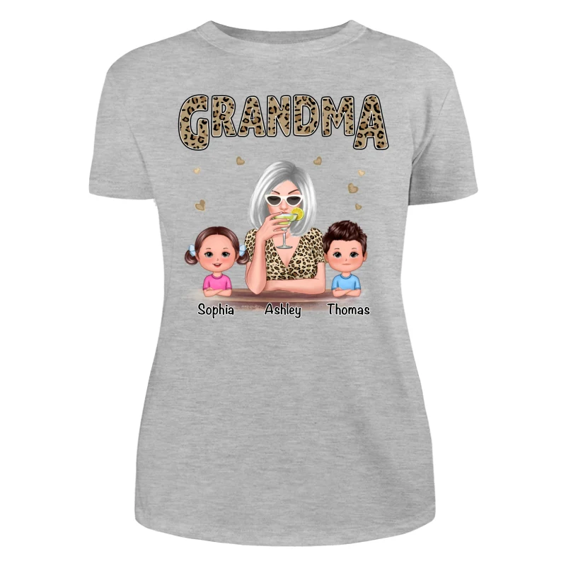 Leopard Shirt Grandma Grandkids Personalized Shirt - Image 10