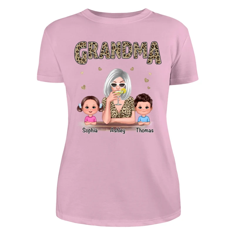 Leopard Shirt Grandma Grandkids Personalized Shirt - Image 11