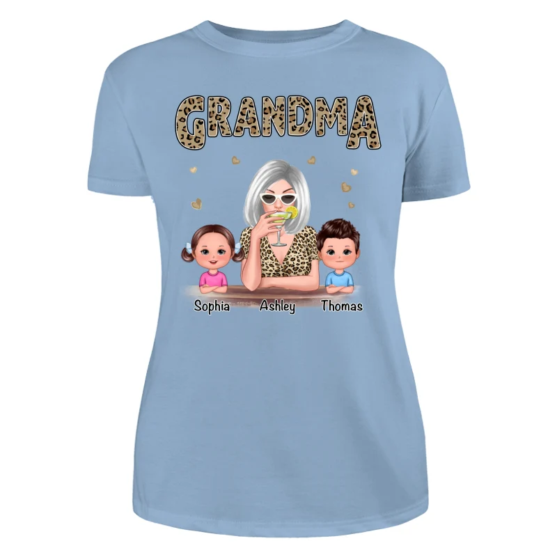 Leopard Shirt Grandma Grandkids Personalized Shirt - Image 12