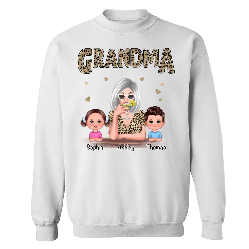 Leopard Shirt Grandma Grandkids Personalized Shirt - Image 17