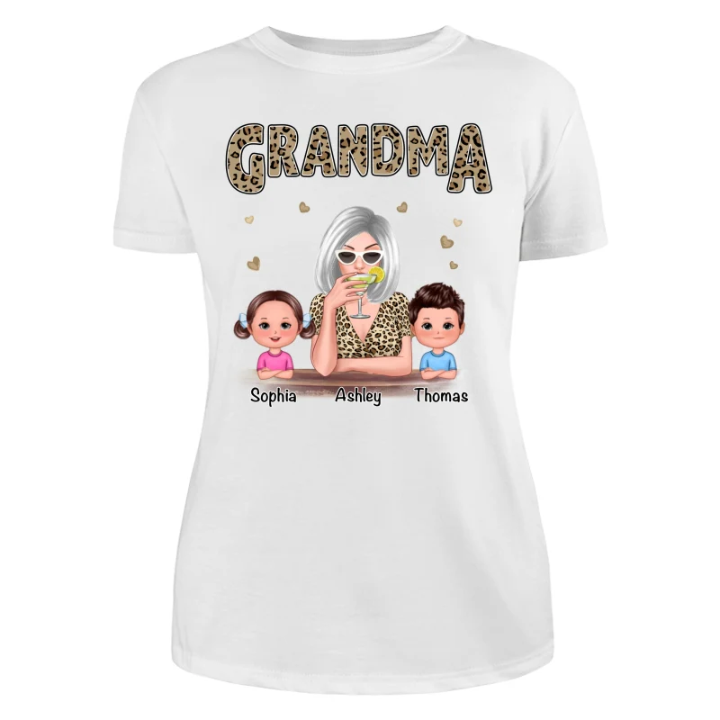 Leopard Shirt Grandma Grandkids Personalized Shirt - Image 9