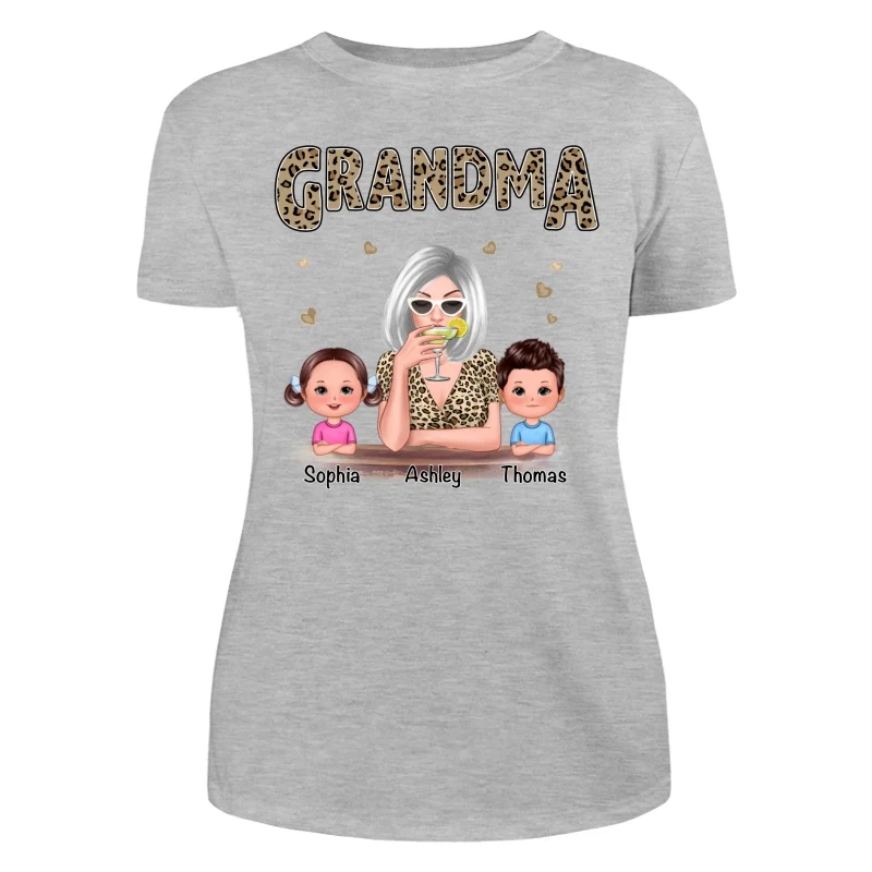 Leopard Shirt Grandma Grandkids Personalized Shirt - Image 10