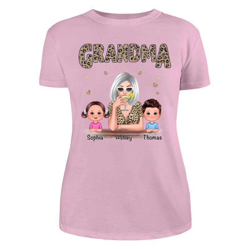 Leopard Shirt Grandma Grandkids Personalized Shirt - Image 11