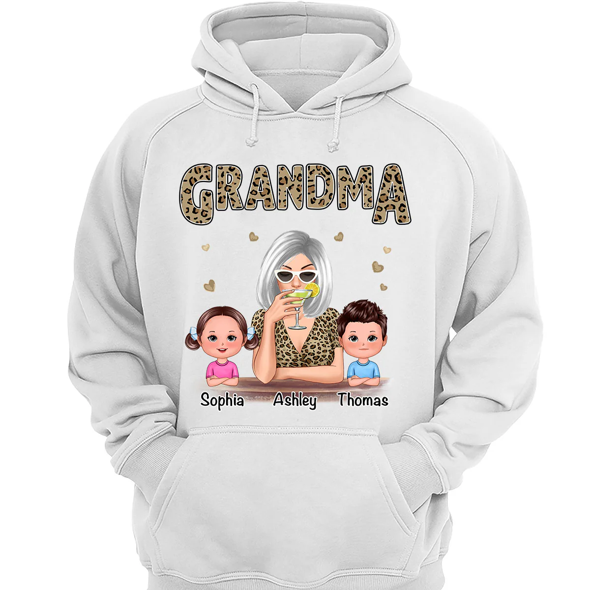 Leopard Shirt Grandma Grandkids Personalized Shirt - Image 3