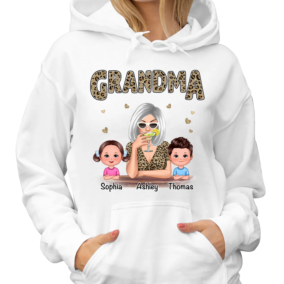 Leopard Shirt Grandma Grandkids Personalized Shirt - Image 4