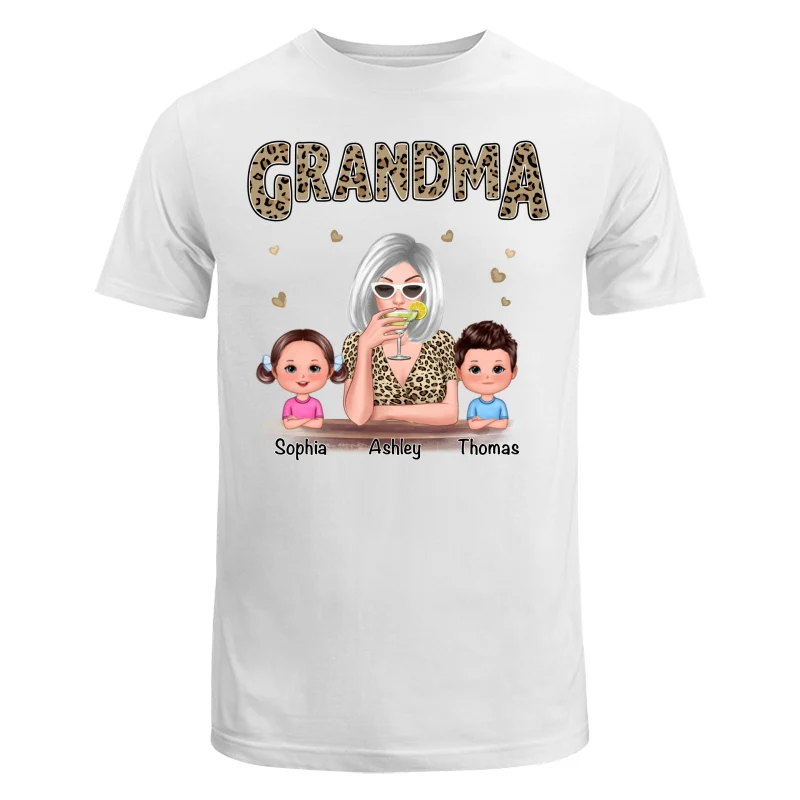 Leopard Shirt Grandma Grandkids Personalized Shirt - Image 5