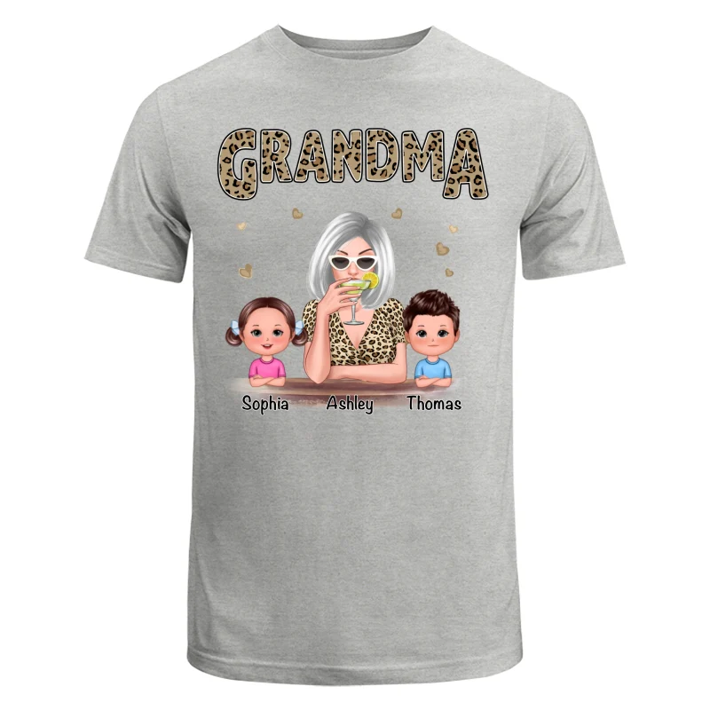 Leopard Shirt Grandma Grandkids Personalized Shirt - Image 6