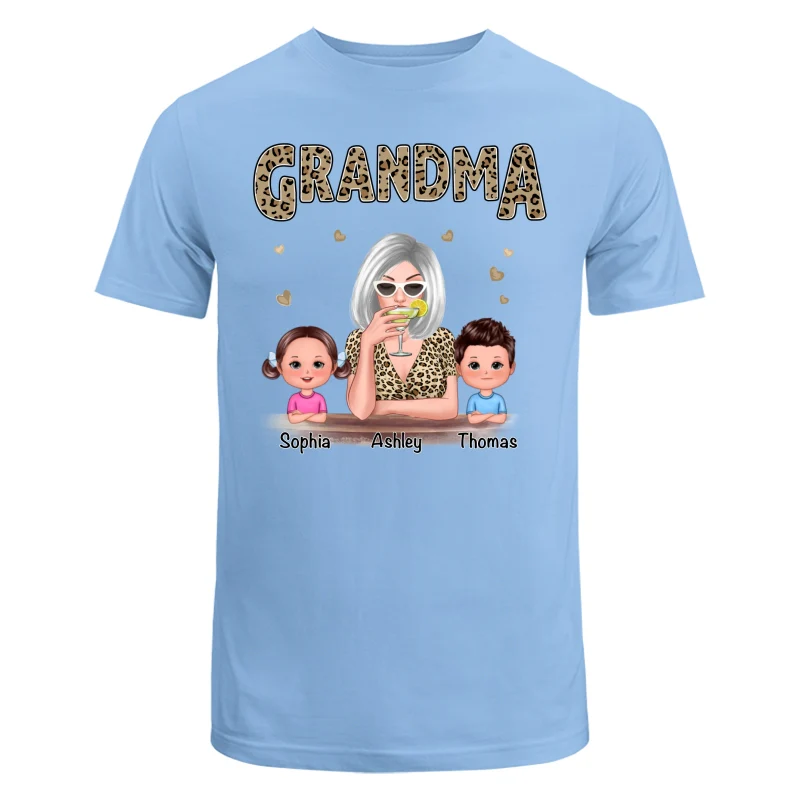 Leopard Shirt Grandma Grandkids Personalized Shirt - Image 8