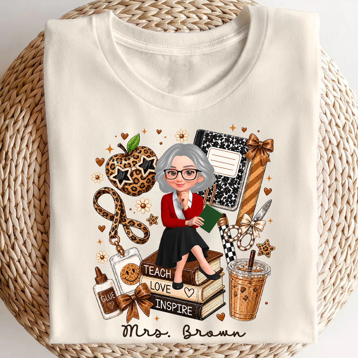 Leopard Style Teacher Life - Personalized Shirt - Back To School Gift For Teacher - Image 4