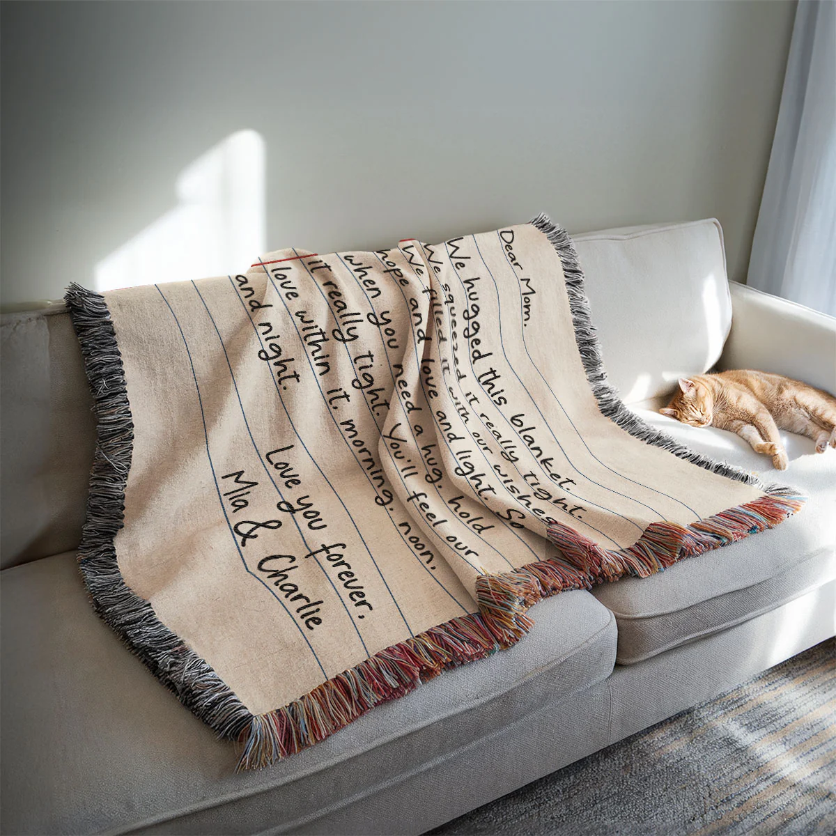 Letter To Mom Gift From Children Personalized Tapestry Woven Blanket - Image 3
