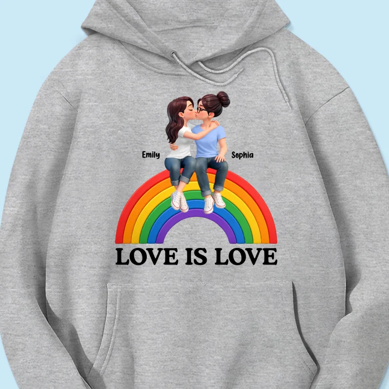 LGBT+ Couple Love Is Love - Personalized Shirt - Matching Shirts For Couple, Happy Pride Month - Image 20
