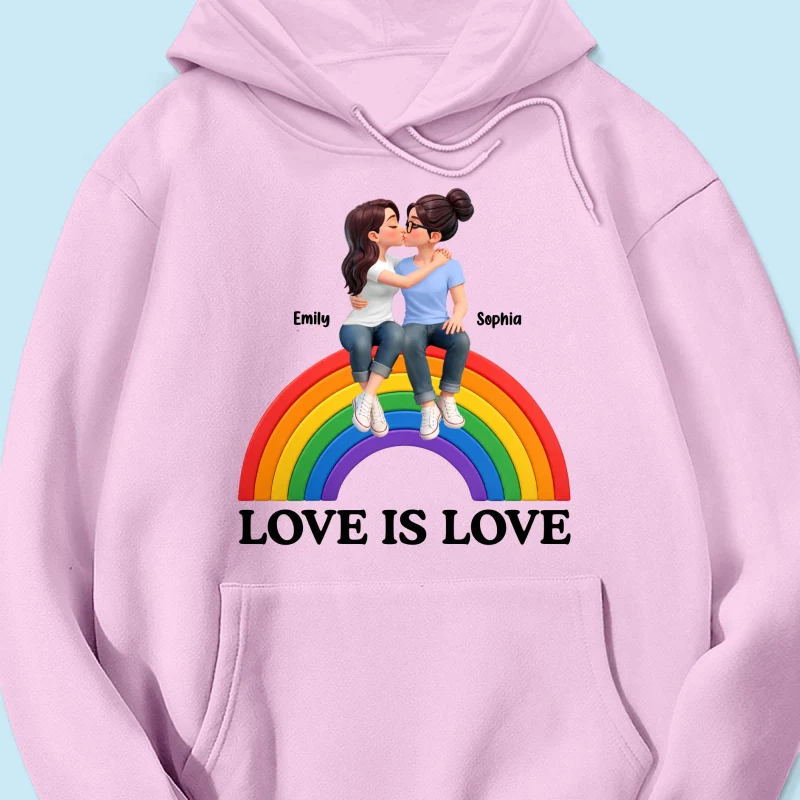 LGBT+ Couple Love Is Love - Personalized Shirt - Matching Shirts For Couple, Happy Pride Month - Image 21