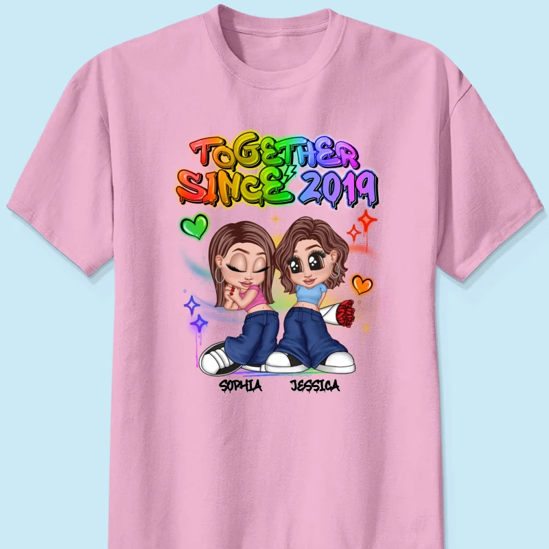 LGBT Y2K Couple Airbrushed Personalized Shirt, Pride Month Gift For Couple, For Him, For Her - Image 13