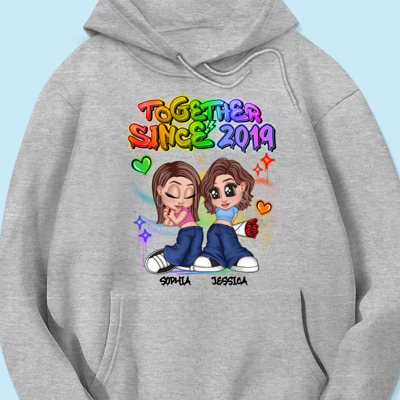 LGBT Y2K Couple Airbrushed Personalized Shirt, Pride Month Gift For Couple, For Him, For Her - Image 19