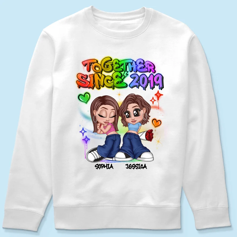LGBT Y2K Couple Airbrushed Personalized Shirt, Pride Month Gift For Couple, For Him, For Her - Image 22