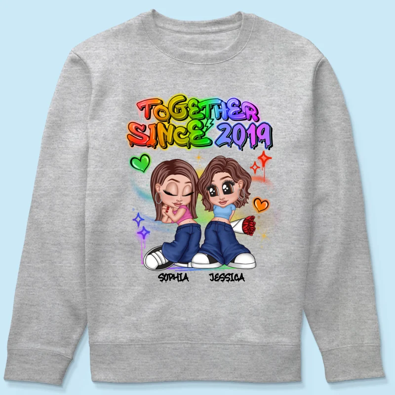 LGBT Y2K Couple Airbrushed Personalized Shirt, Pride Month Gift For Couple, For Him, For Her - Image 23