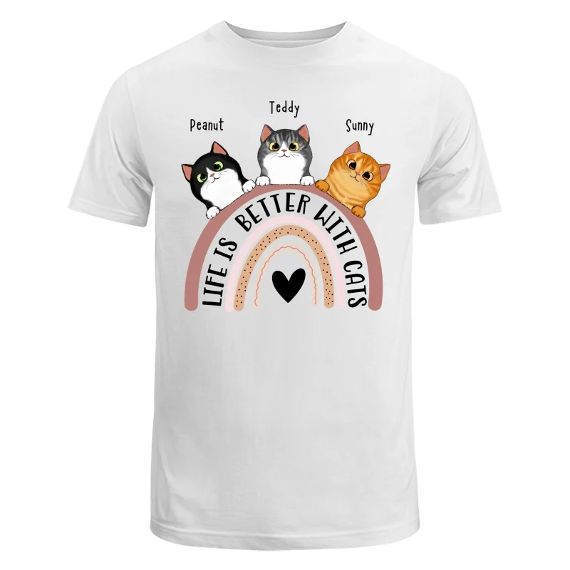 Life Is Better With Cats Boho Rainbow Personalized Shirt - Image 5