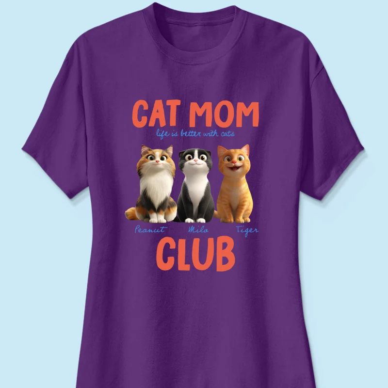Life Is Better With Cats - Personalized Shirt - Gift For Cat Lovers - Image 31