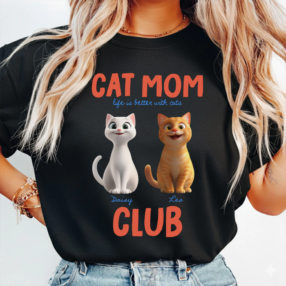 Life Is Better With Cats - Personalized Shirt - Gift For Cat Lovers - Image 5