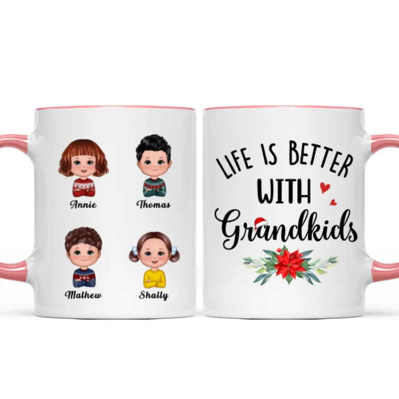 Life Is Better With Grandkids Christmas Personalized Mug - Image 7