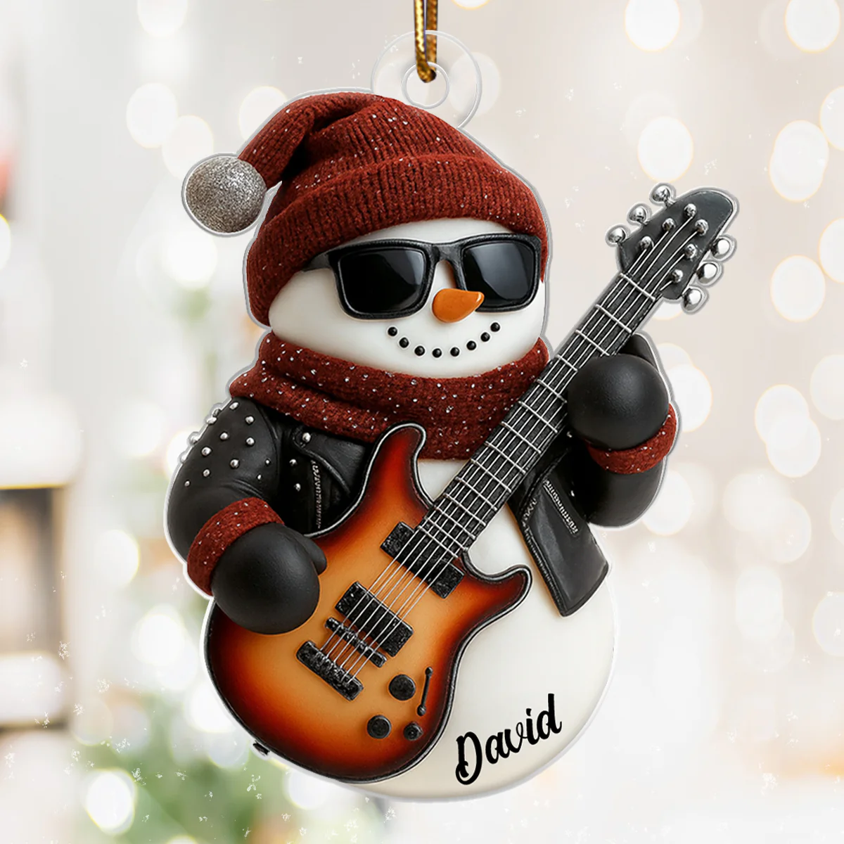 Life Sounds Better With Guitars – Personalized Acrylic Ornament – Meaningful Gift for Guitarists - Image 3